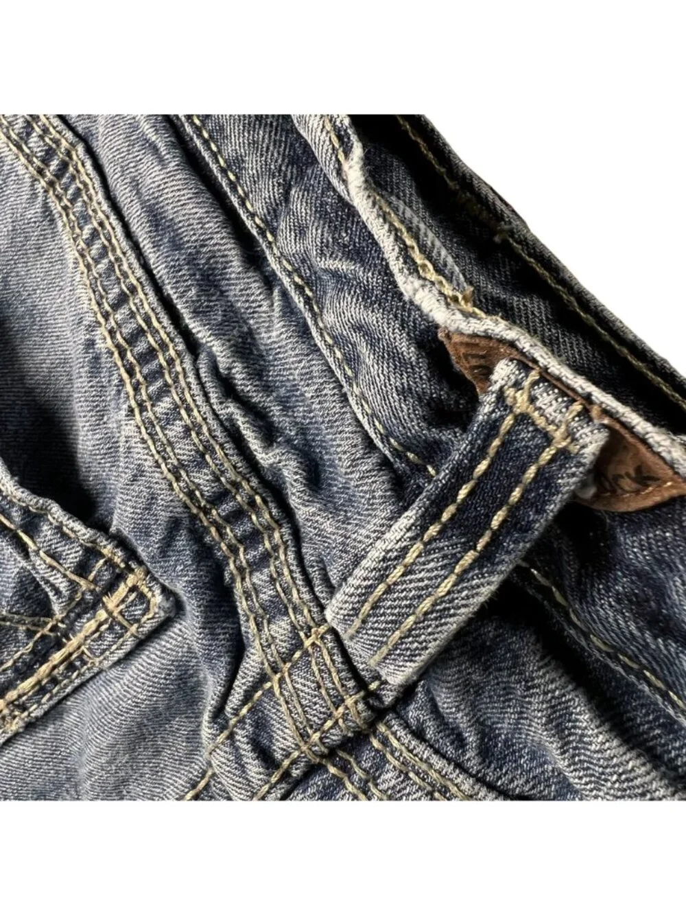 Ariat Mens Distressed Straight Denim Jeans 30/34 Stitching Embroidered Western - Picture 11 of 16